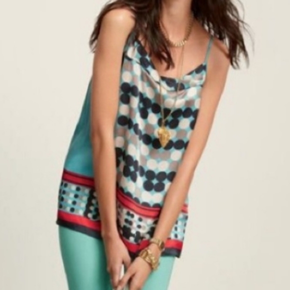 Cabi Spot On Polka Dot Silk Cami Tank Top XS - Picture 1 of 9